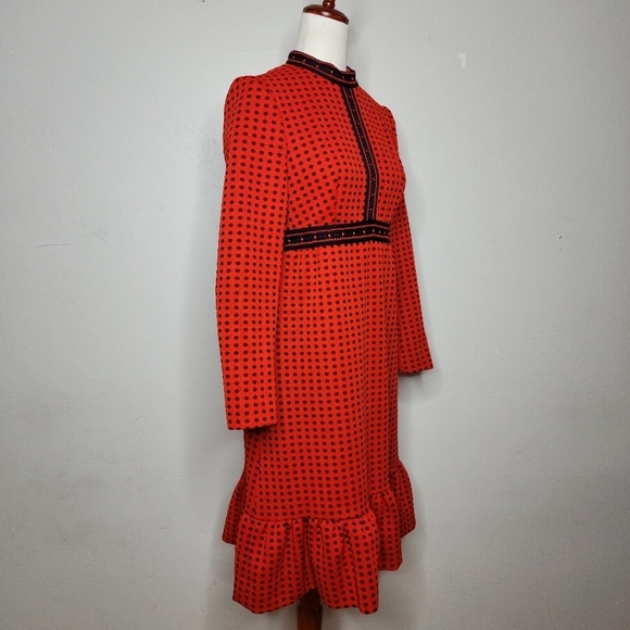 AMAZING Vintage Forum Originals Red/Black Polka Dot Empire Waist Dress - Picture 6 of 11